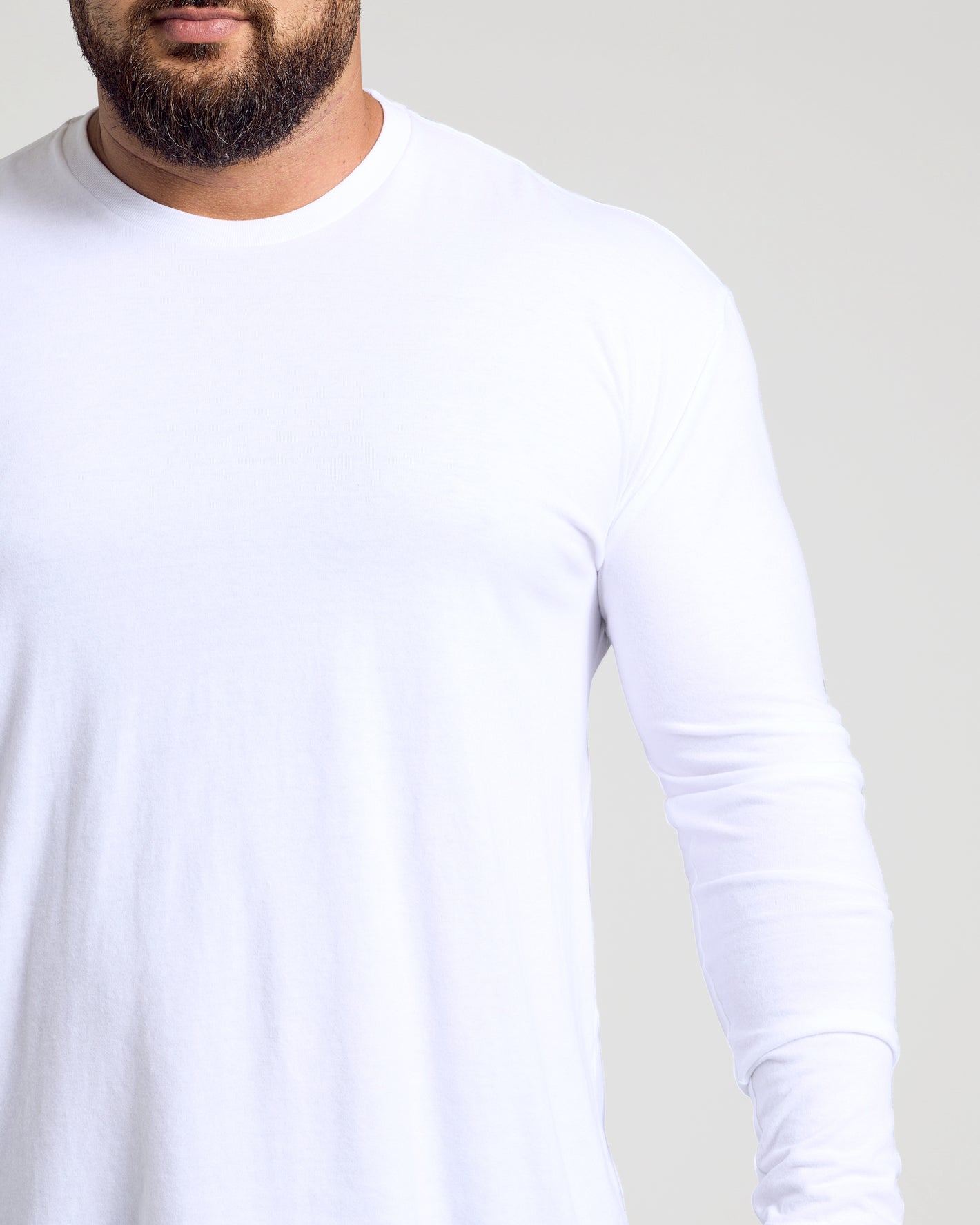 All White Classic Long Sleeve Crew 2-Pack
