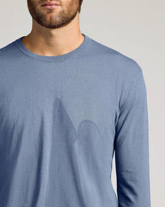 True ClassicFiord Dressy Crew Neck Sweater on man, showcasing slim fit.