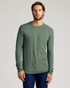 Man wearing Black & Moss Crew Neck Sweater 2-Pack, slim fit.