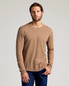 Man wearing Dressy Crew Neck Sweater 3-Pack with jeans.