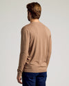 Man modeling Truffle & Heather Gray Crew Neck Sweater 2-Pack.