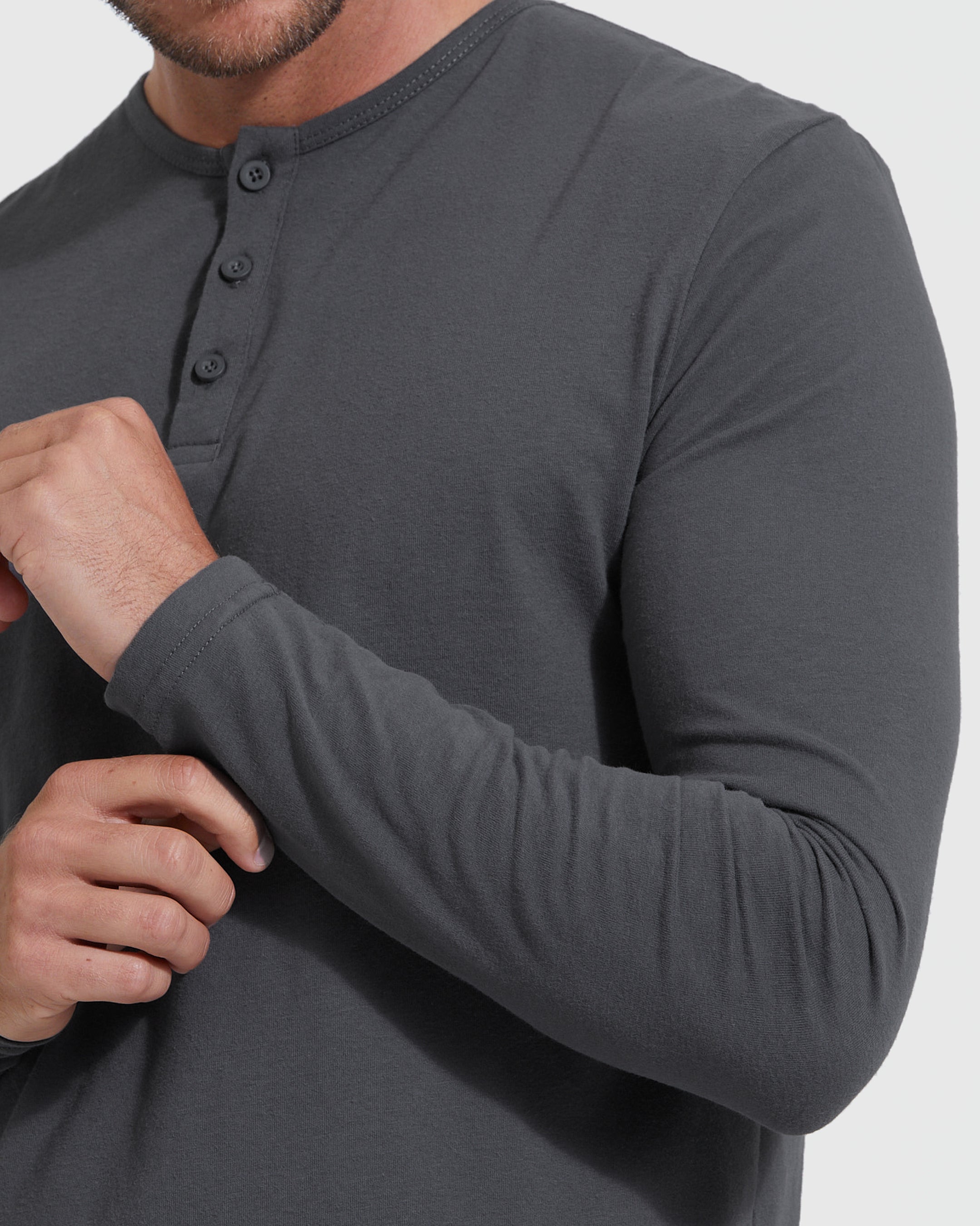 Carbon Classic Long Sleeve Henley – True Classic