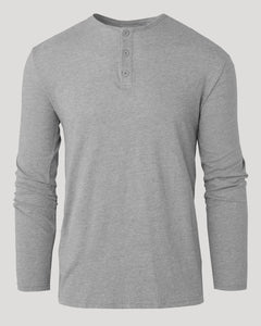 True ClassicHeather Gray Classic Long Sleeve Henley