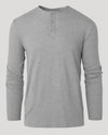 Heather Gray Classic Long Sleeve Henley