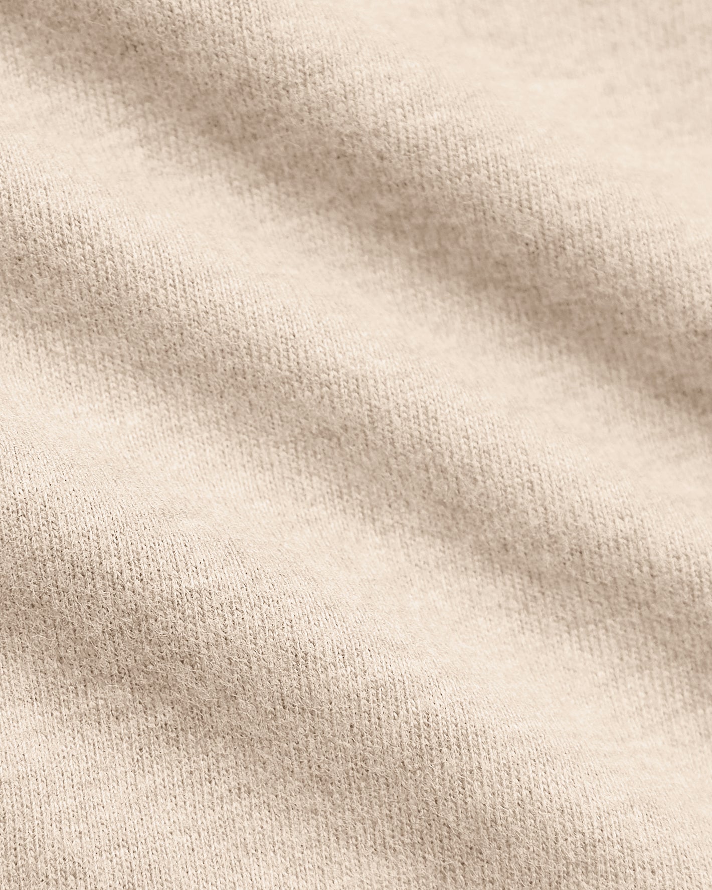 Heather Camel Classic Long Sleeve Henley showcasing soft, fine-knit texture.