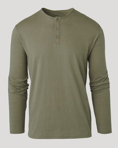 True ClassicMilitary Green Classic Long Sleeve Henley