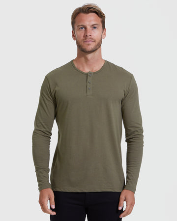Military Long Sleeve Henley