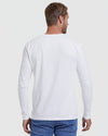 Longsleeve Henley-Shirt in Weiß