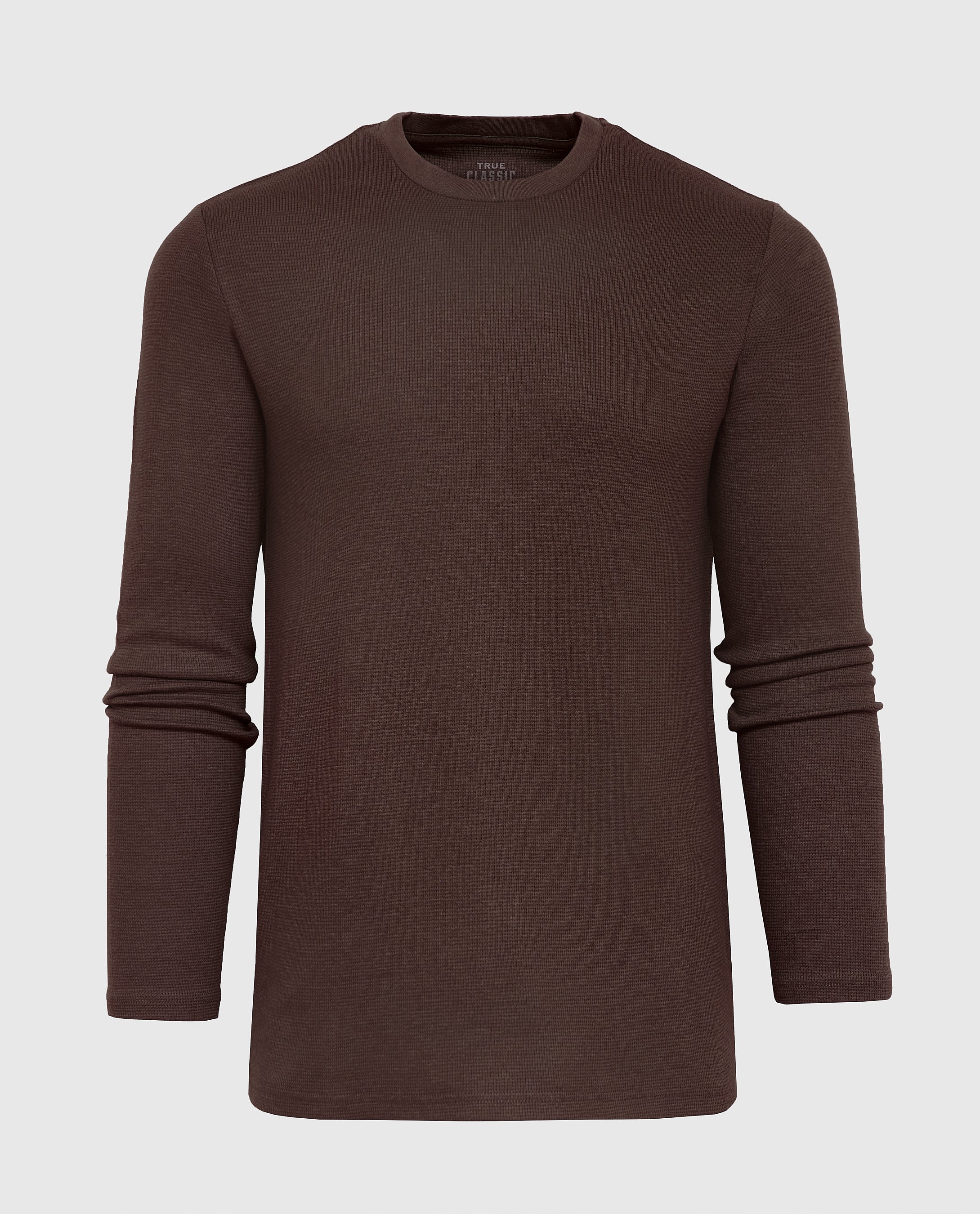 Dark Oak Long Sleeve Waffle Crew | Dark Oak Long Sleeve Waffle