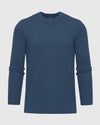 Deep Sea Blue Long Sleeve Waffle Crew