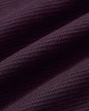 Plum Waffle Long Sleeve Crew Neck with textured knit and soft folds.
