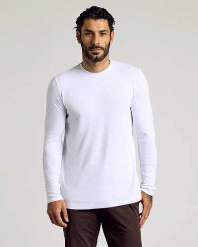 Waffle Long Sleeve Crew Neck