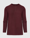 Mahogany Long Sleeve Waffle Henley