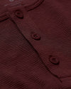 Mahogany Long Sleeve Waffle Henley