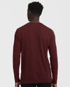 Mahogany Long Sleeve Waffle Henley