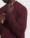 Mahogany Long Sleeve Waffle Henley
