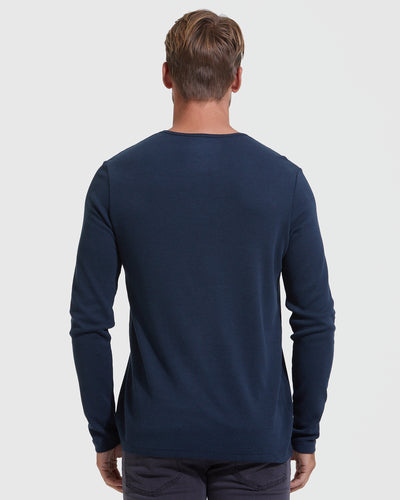Waffle Long Sleeve Henley