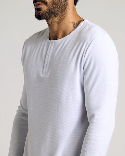 Waffle Long Sleeve Henley