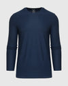 Active Longsleeve-Shirt mit Rundhalsausschnitt in Tiefseeblauem Heather