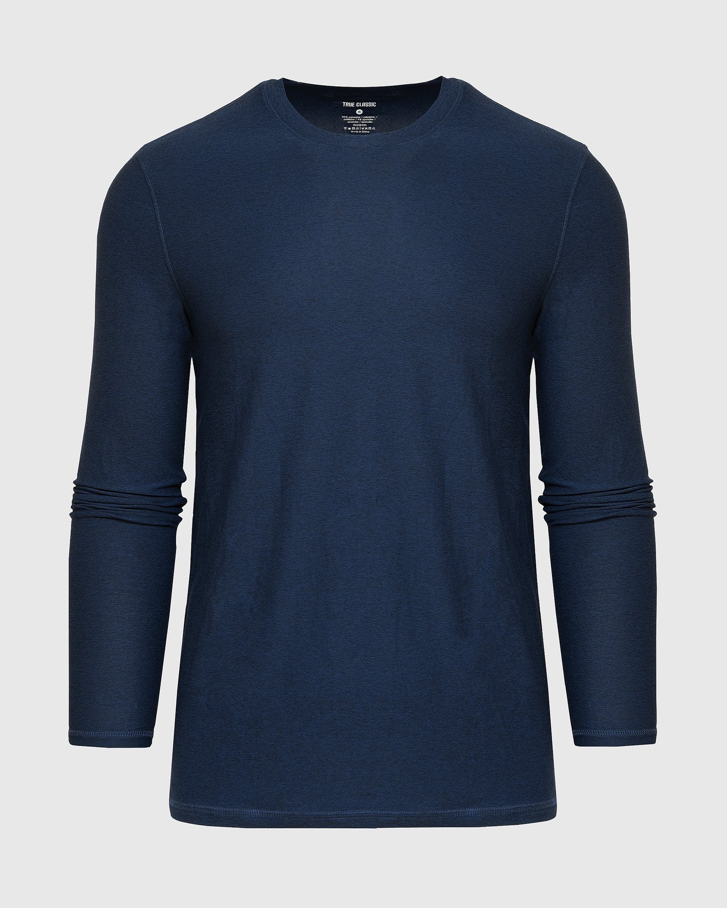 Active Longsleeve-Shirt mit Rundhalsausschnitt in Tiefseeblauem Heather