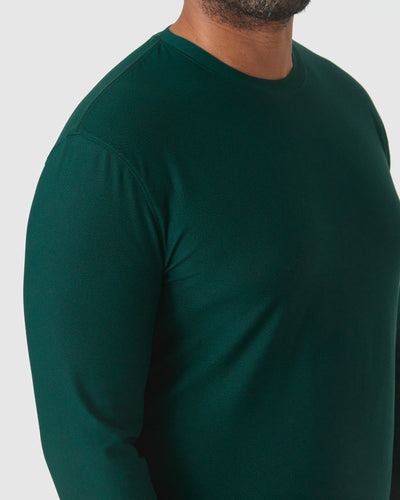 Active Long Sleeve Crew Neck - Evergreen Heather