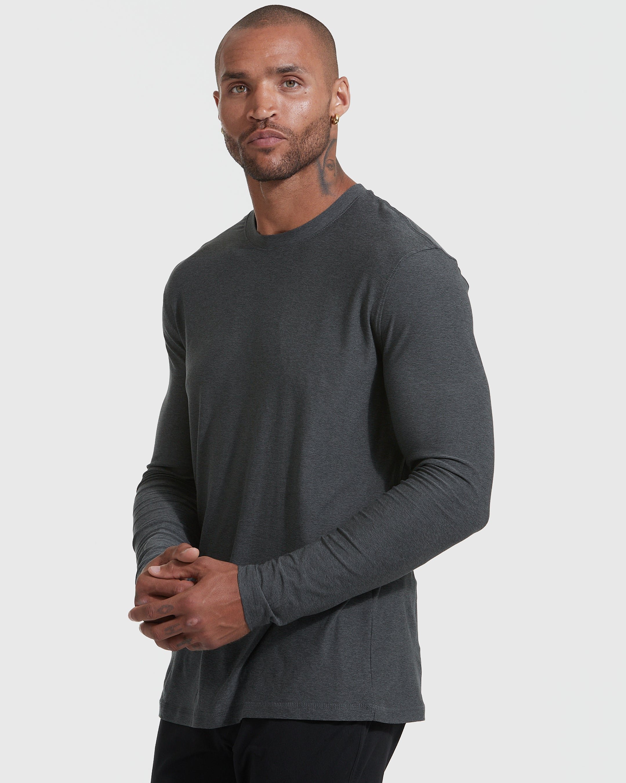 Heather Color Active Long Sleeve Crew 3-Pack