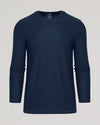 Dark Heather Fiord Active Long Sleeve Crew T-Shirt laying flat.