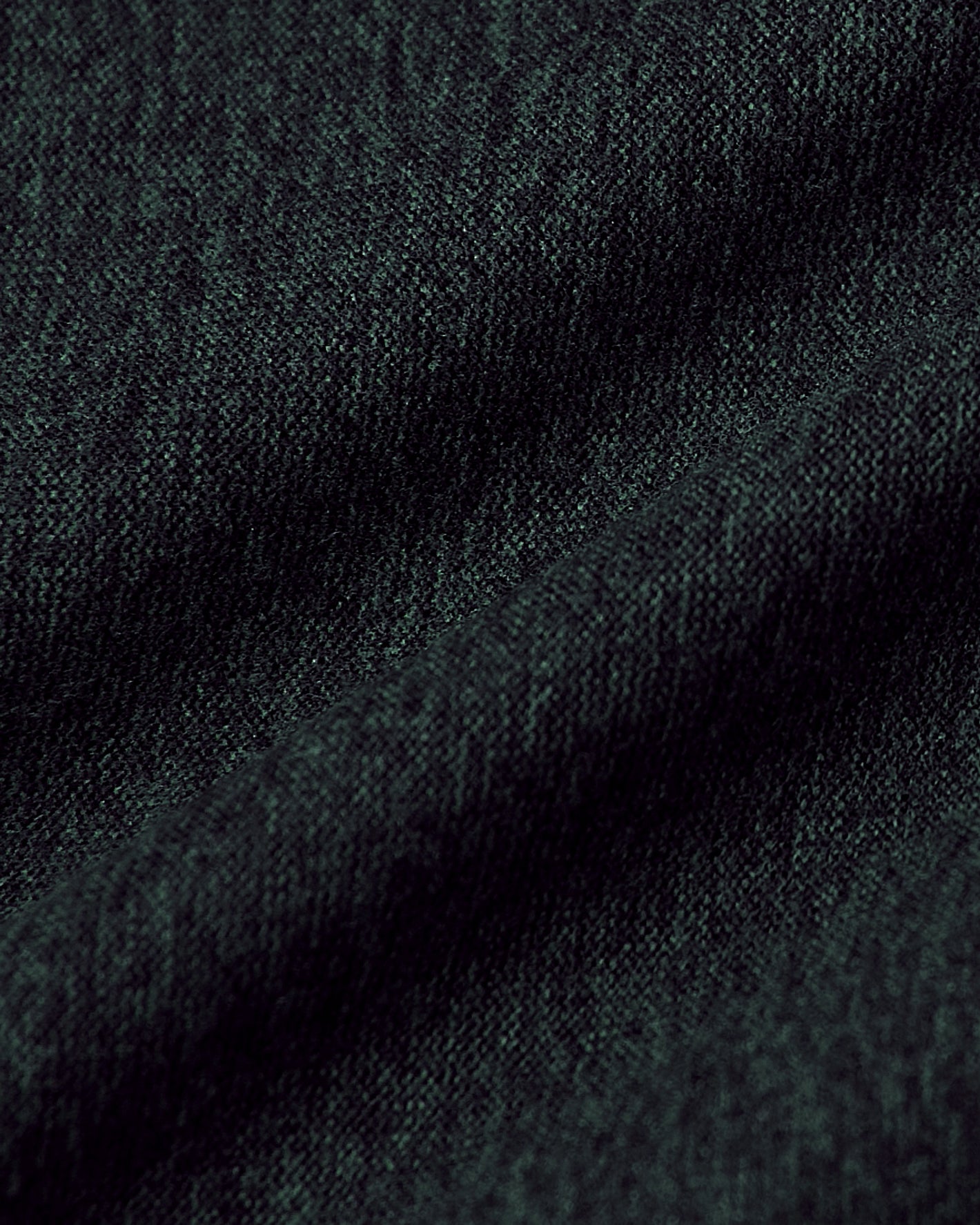 Dark Heather Forest Active Long Sleeve Crew T-Shirt close-up, showcasing fabric texture.