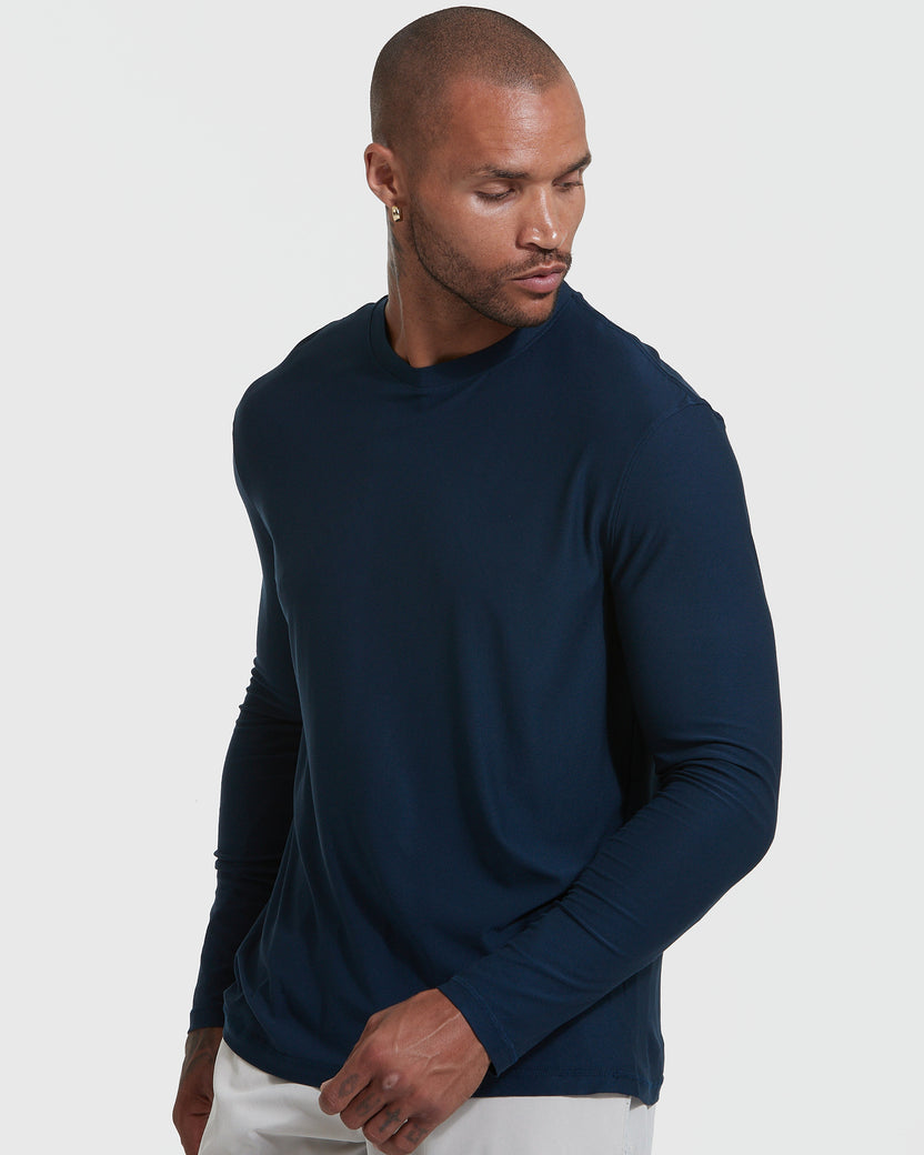 Navy Casual Long Sleeve Shirt 43870