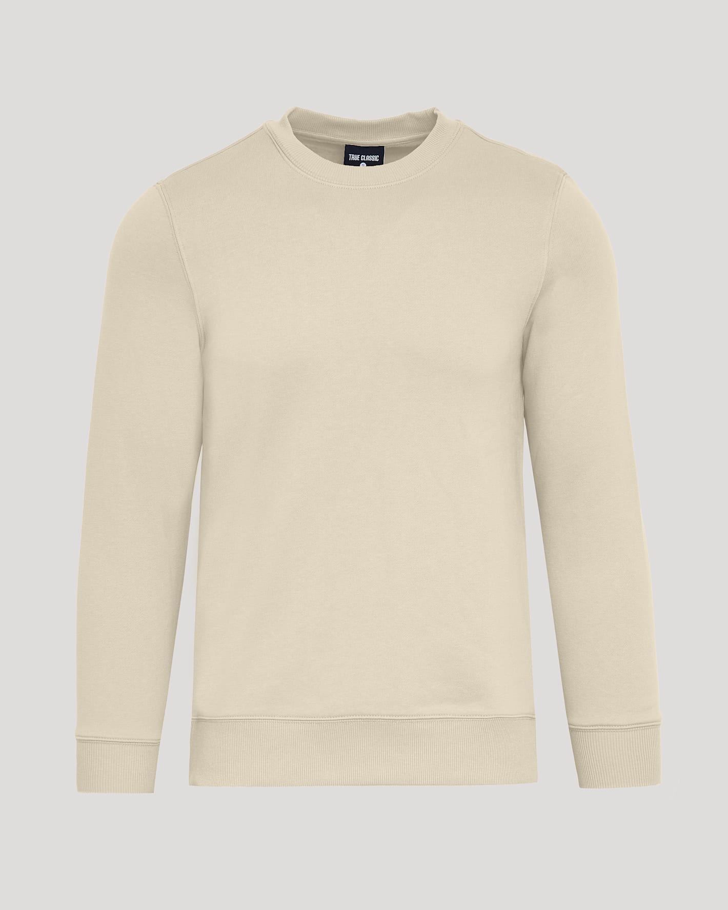 Dune Fleece French Terry Pullover Crew Neck with ribbed cuffs and hem.