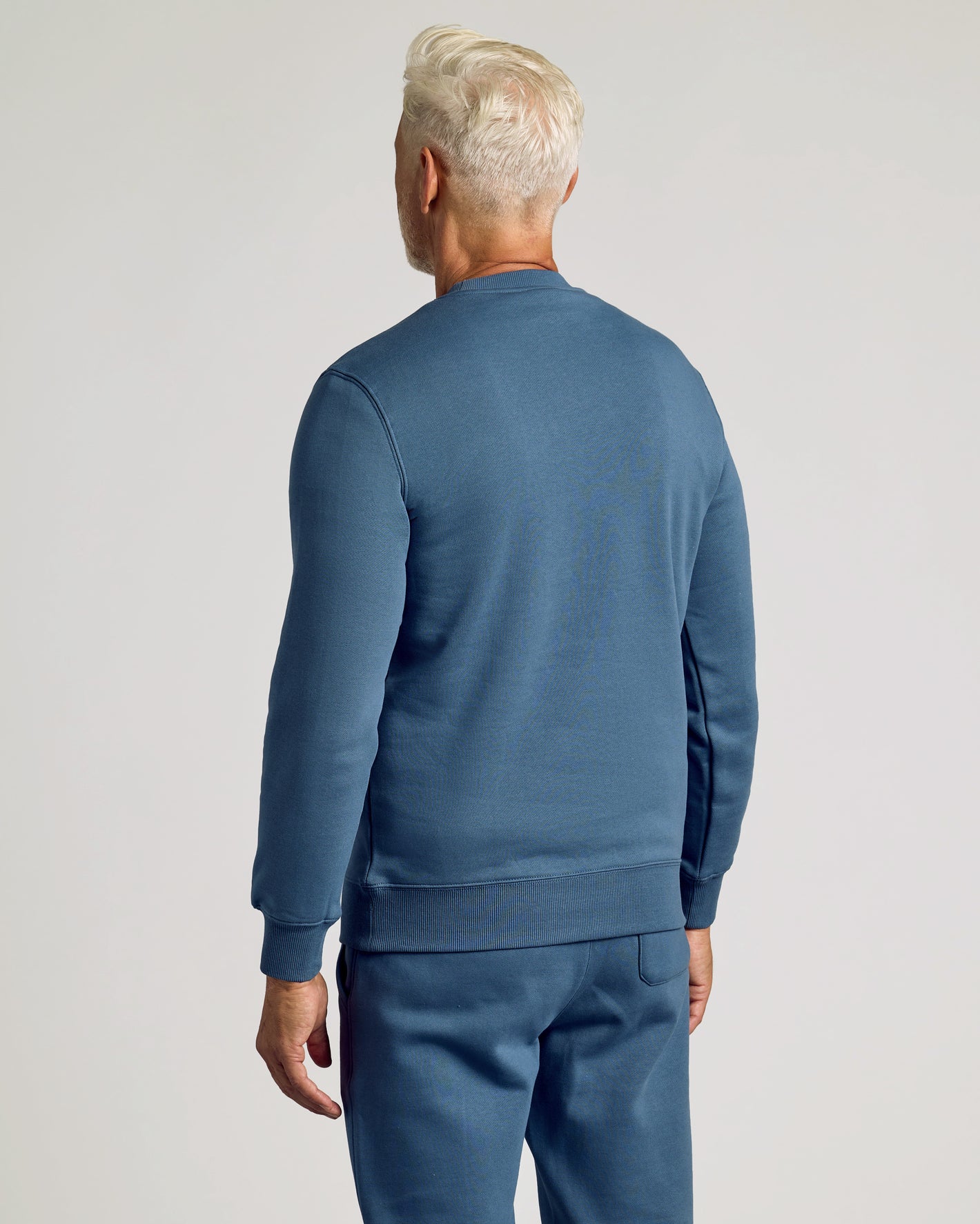 Back view of Fiord Fleece French Terry Pullover Crew Neck Sweatshirt.