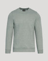 Heather Gray Fleece French Terry Pullover Crew Neck