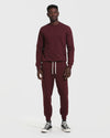 Mahogany Fleece French Terry Pullover Crew Neck