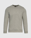 Dark Heather Gray Fleece French Terry Pullover Crew Neck sweatshirt.