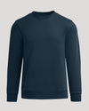 Navy Fleece French Terry Pullover Crew Neck