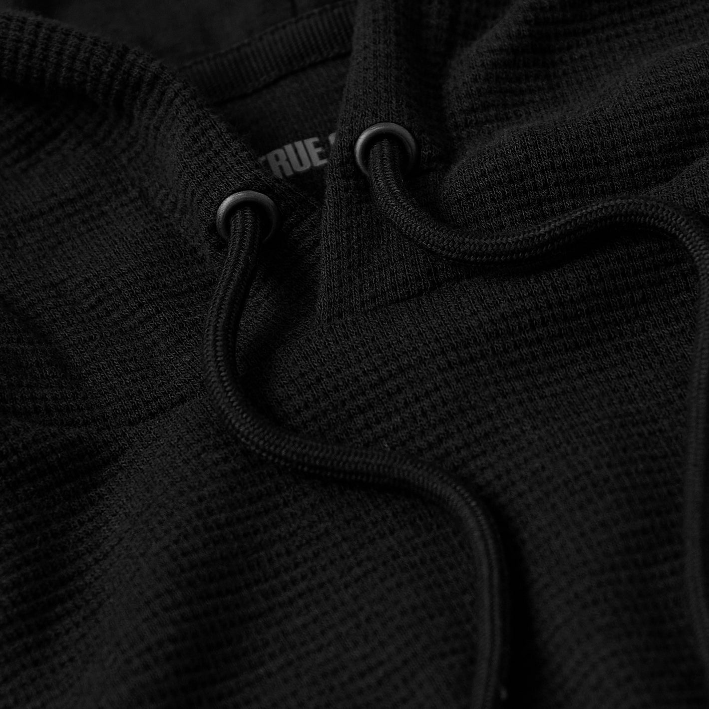 Black & Military Green Waffle Hoodie 2-Pack with textured knit and drawcords.