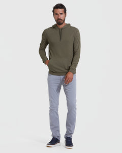 True ClassicModel in Black & Military Green Waffle Hoodie 2-Pack.