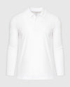 White Long Sleeve Polo