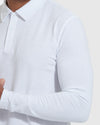 White Long Sleeve Polo