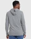 Heather Gray Hooded Long Sleeve T Shirt