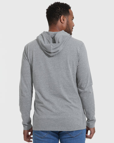 Hooded Long Sleeve Shirt - Heather Gray