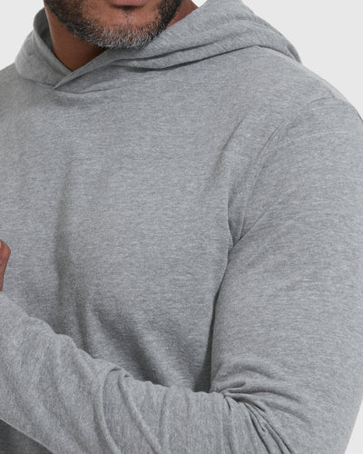 Hooded Long Sleeve Shirt - Heather Gray