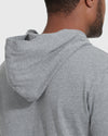 Heather Gray Hooded Long Sleeve T Shirt