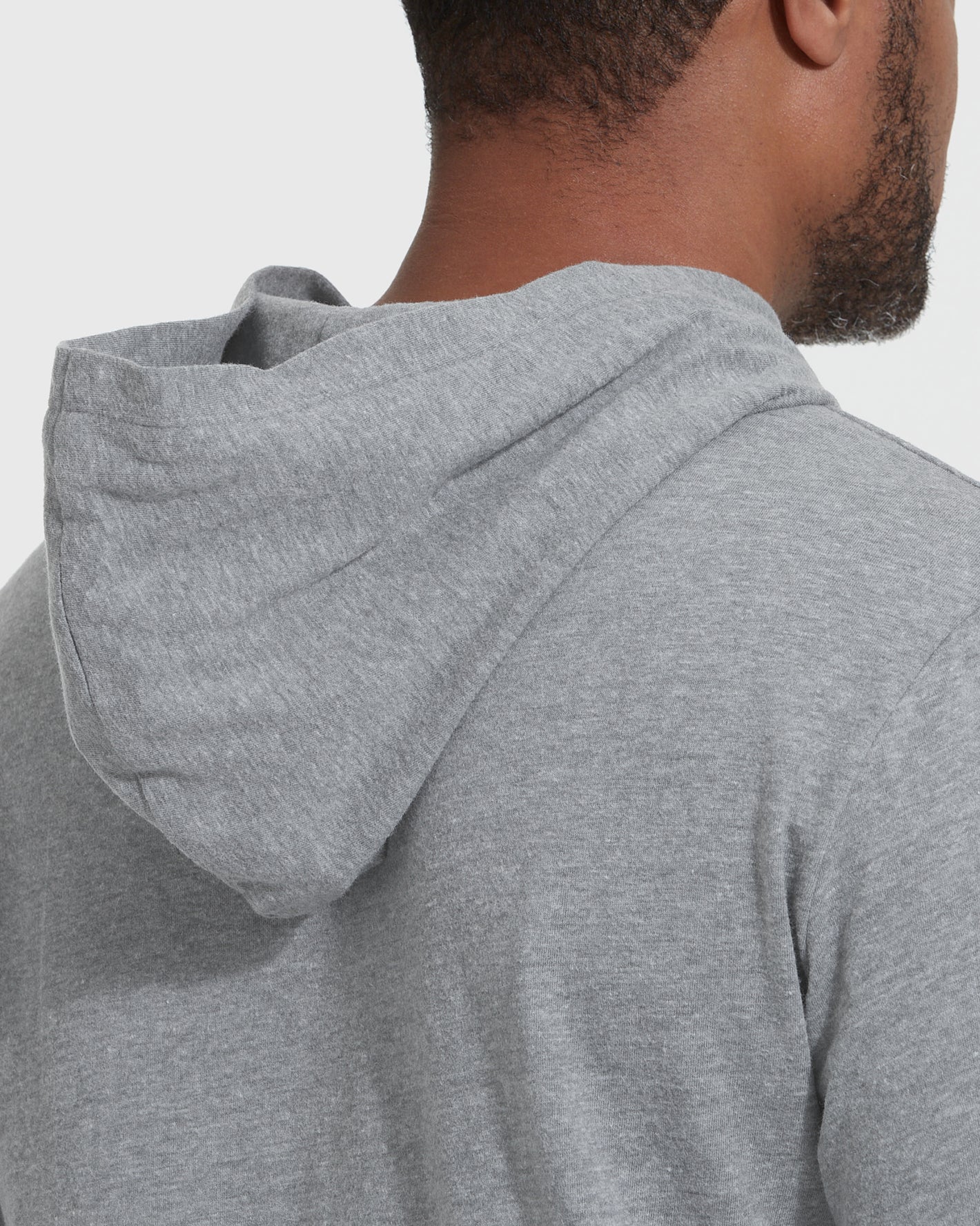 Heather Gray Hooded Long Sleeve T Shirt