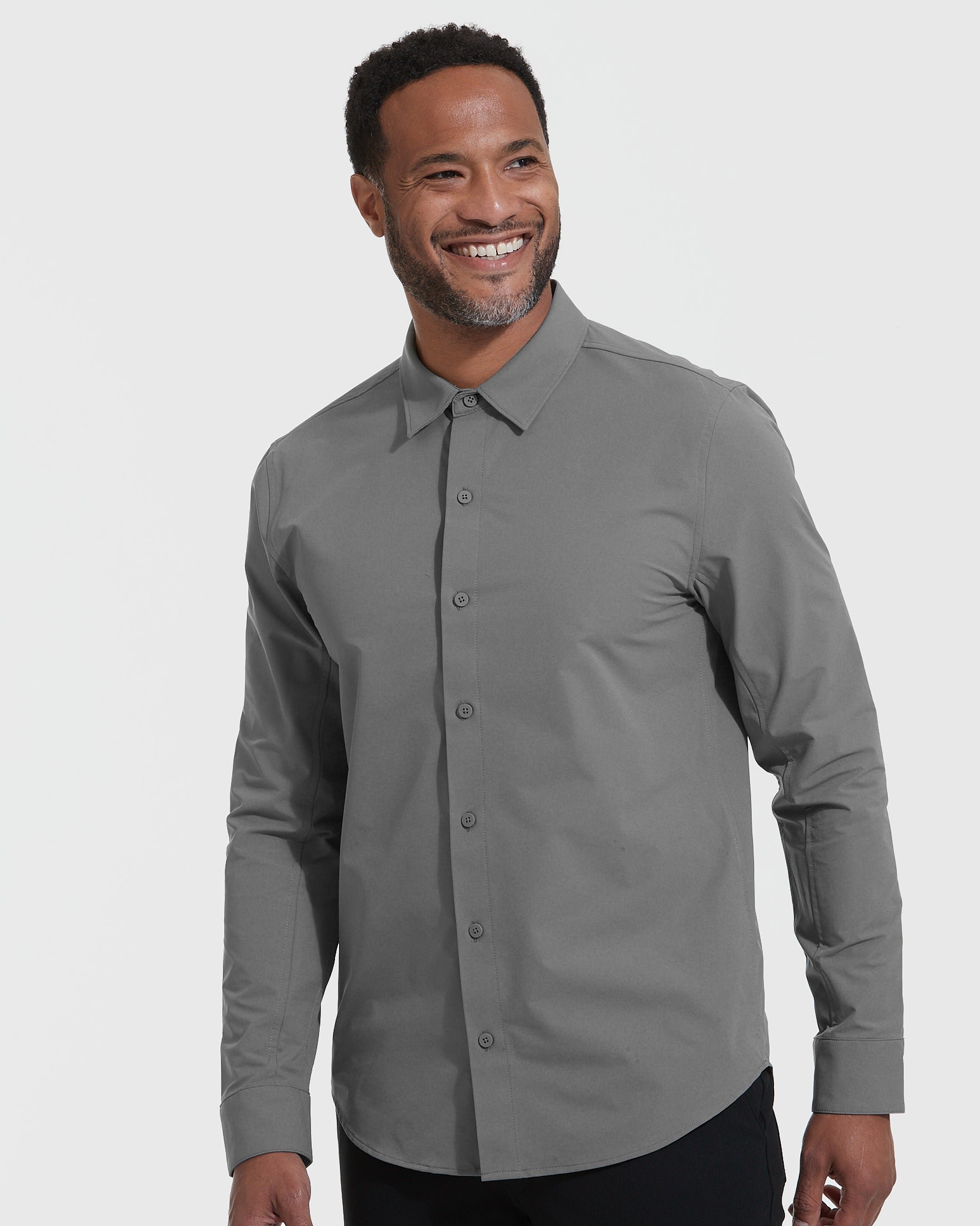 Carbon Commuter Long Sleeve Button Up Shirt