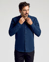 Navy Commuter Long Sleeve Shirt