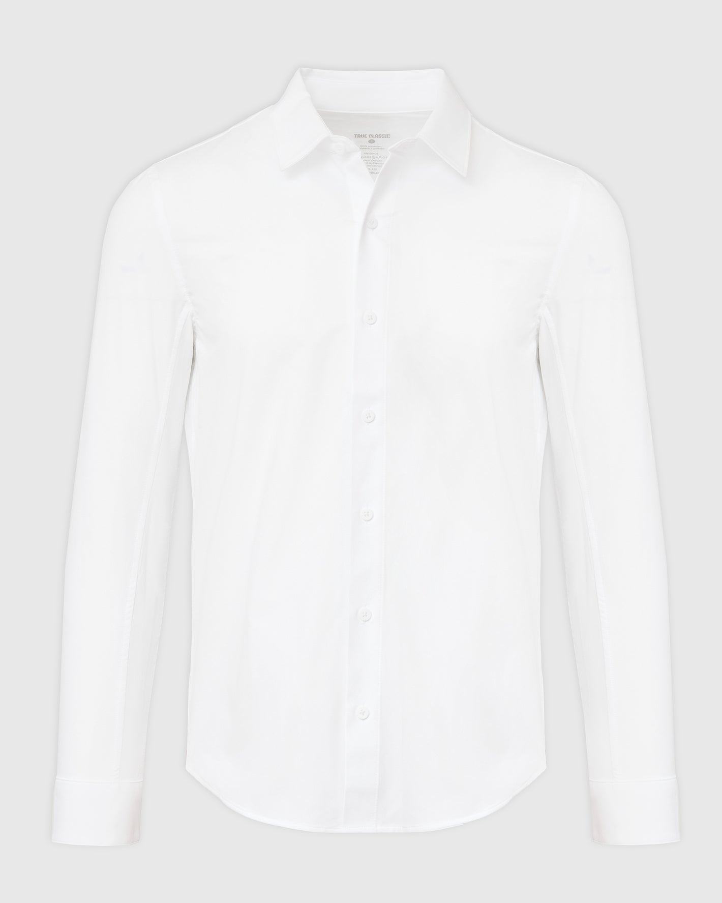 True Classic White Commuter Long Sleeve Shirt