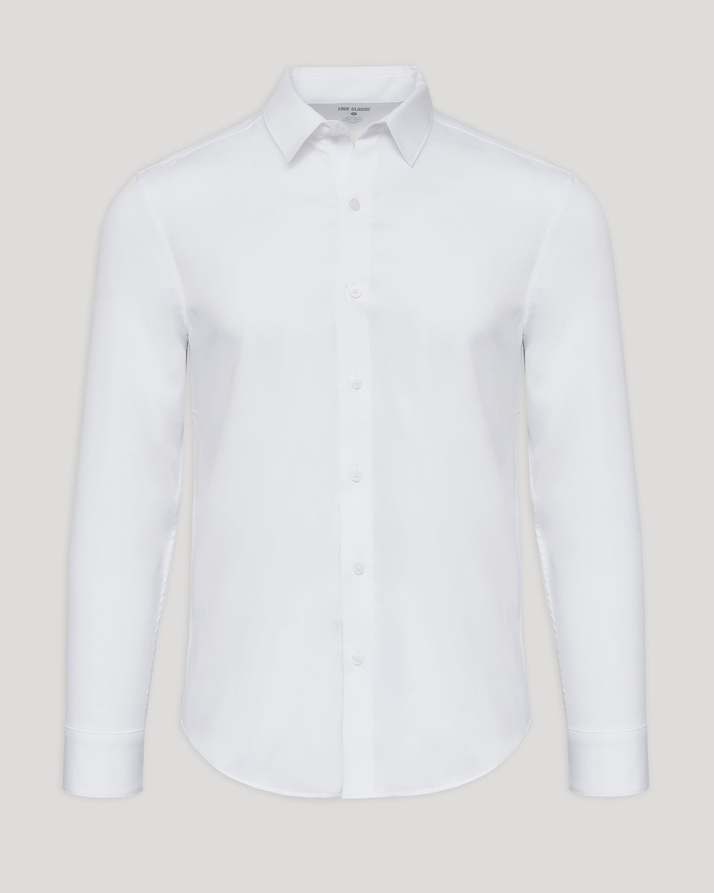 White Performance Long Sleeve Dress Shirt