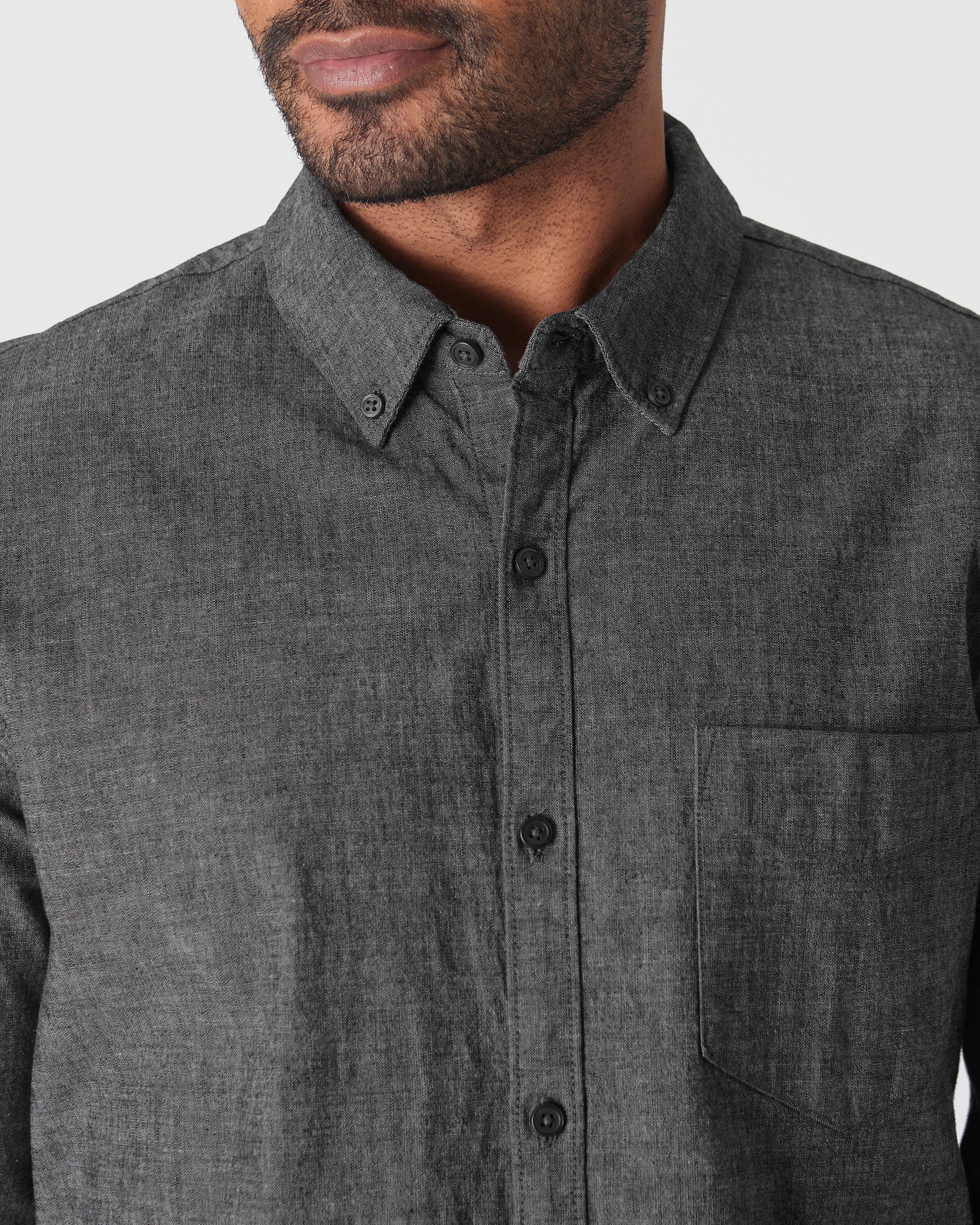 Long Sleeve Stretch Chambray Shirt 3-Pack