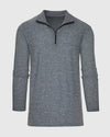 Heather Navy Active Quarter Zip Shirt with athletic, long-sleeve design and front zipper.